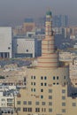 Middle East, Qatar, Doha, Islamic Cultural Centre & West Bay Central Financial District from East Bay District