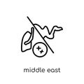 middle east respiratory syndrome (mers) icon. Trendy modern flat