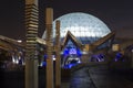 Middle East's largest planetarium, Mina Dome In Night At Water