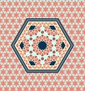 Middle east style hexagonal pattern on seamless background Royalty Free Stock Photo