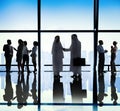 Middle Eastern Business People Office Handshake Royalty Free Stock Photo