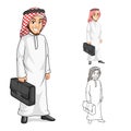 Middle Eastern Businessman Holding a Briefcase