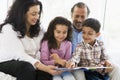 Middle Eastern couple with their grandchildren Royalty Free Stock Photo