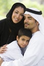 A Middle Eastern couple and their son Royalty Free Stock Photo