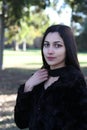 Middle Eastern girl in a park
