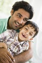 Middle Eastern man with his son Royalty Free Stock Photo