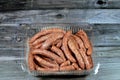 Middle Eastern raw fresh beef sausage, Egyptian sausages. it is a dry, spiced sausage either beef or lamb consumed in Middle East