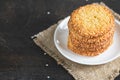 Middle Eastern Sesame Cookies in a Stack. Homemade cookies with sesame seeds Royalty Free Stock Photo