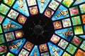 Middle-Eastern stained glass dome Royalty Free Stock Photo