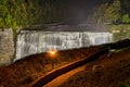 The Middle Falls Under The Lights At Letchworth State Park Royalty Free Stock Photo