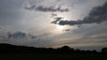 Middle level with low stratus cloud formations on a sunny late afternoon.