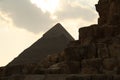 The middle pyramid of Giza, Pyramid of Khephren Royalty Free Stock Photo