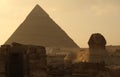 The middle pyramid of Giza, Pyramid of Khephren Royalty Free Stock Photo