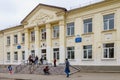 Middle School building. Balti, Moldova May 31, 2021. Editorial use only Royalty Free Stock Photo
