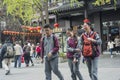 Middle school students in Confucius temple scenic spot.