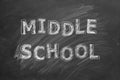 Middle school. Text on blackboard Royalty Free Stock Photo