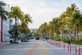 Middle of street photo Miami Beach Ocean Drive Coronavirus Covid 19 shut down quarantine