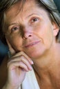 Middleaged woman looking ahead Royalty Free Stock Photo