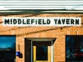 Middlefield, Ohio, USA - 2-6-22: The front side of the Middlefield Tavern