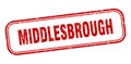 Middlesbrough stamp. Middlesbrough grunge isolated sign.