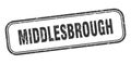 Middlesbrough stamp. Middlesbrough grunge isolated sign.