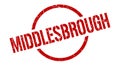 Middlesbrough stamp. Middlesbrough grunge round isolated sign.