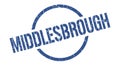 Middlesbrough stamp. Middlesbrough grunge round isolated sign.