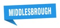 Middlesbrough sticker. Middlesbrough signpost pointer sign.