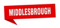 Middlesbrough sticker. Middlesbrough signpost pointer sign.