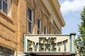 Middletown, Delaware, USA - The sign outside the Everett Theatre
