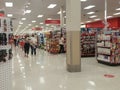 MIDDLETOWN, NY, UNITED STATES - May 29, 2020: Customers Stand in Long Lines at Target Wearing Masks during COVID-19