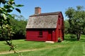 Middletown, RI: c. 1700 Guard House at Prescott Farm Royalty Free Stock Photo