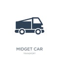 midget car icon in trendy design style. midget car icon isolated on white background. midget car vector icon simple and modern