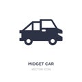 midget car icon on white background. Simple element illustration from Transport concept