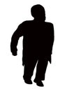 A midget man body silhouette vector