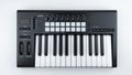 Midi controller keyboard, pads nobs and keys Royalty Free Stock Photo
