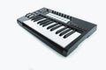 Midi controller keyboard, pads nobs and keys Royalty Free Stock Photo