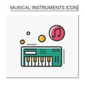 MIDI keyboard color icon
