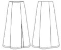 midi skirt sketch for woman