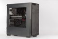 Midi tower computer case with transparent acryl side Royalty Free Stock Photo