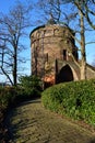 Midieval tower in sunlight