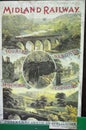 Old fashioned British Railways advertising for the Midland Railway 