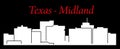 Midland, Texas city silhouette