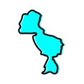 Midlands province of Zimbabwe vector map illustration