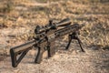 Midlenght rifle ar15 Royalty Free Stock Photo