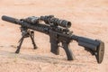 Midlenght rifle ar15 Royalty Free Stock Photo