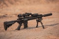 Midlenght rifle ar15 Royalty Free Stock Photo