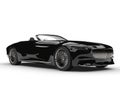 Midnight black modern convertible concept car - beauty shot