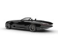 Midnight black modern convertible concept car - side view Royalty Free Stock Photo