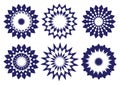 Midnight Blue abstract vector kaleidoscopic design element